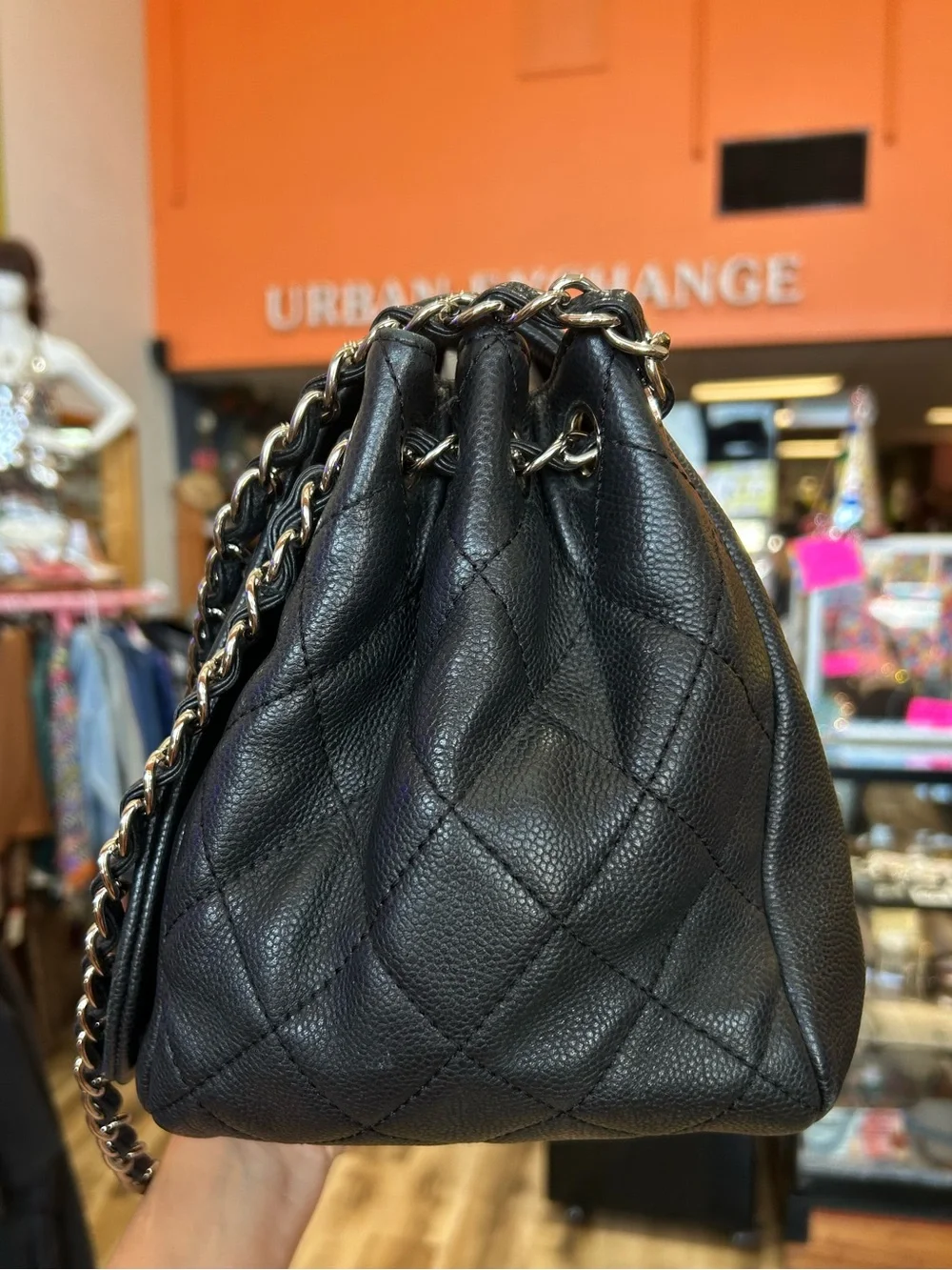 CHANEL Flap Large Chain Shoulder Crossbody Bag